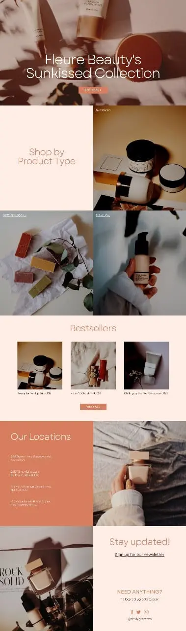 Visually focused e-commerce web design for arts and craft businesses,